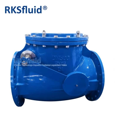 RKSfluid brand Resilient sealing EPDM NBR double flange wafer swing check valve pn16 for Oil Water Gas