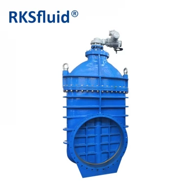 RKSfluid cast iron dn800 pn10 ggg40 large diameter metal hard sealing gate valve