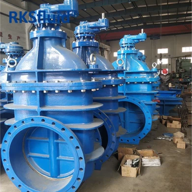 RKSfluid china hard seal gate valve cast iron PN16 DN800 flange metal seated gate valve manufacturer price