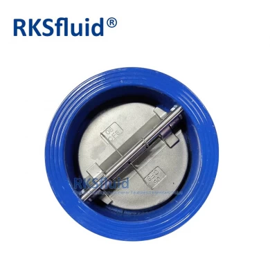 RKSfluid factory Manufacturer ANSI EPDM/NBR seated DN100 wafer dual plate check valve PN16 for sewage