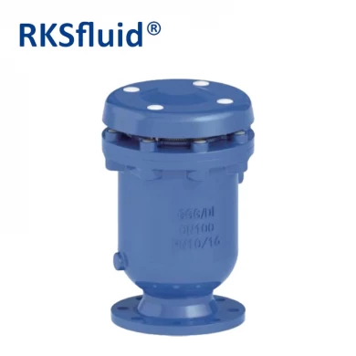 RKSfluid Фабрика прямой поставку DN100 PN10 PN16 Двухкольное утюг Фланцевый клапан давления воздуха