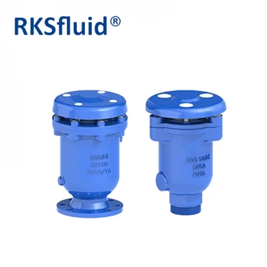 RKSfluid مصنع التموين المباشر DN100 PN10 PN16 الدكتايل الحديد شفة ضغط الهواء صمام الإصدار