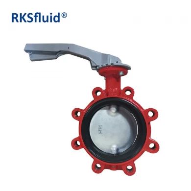 RKSfluid factory lever manual operated lug type butterfly valve