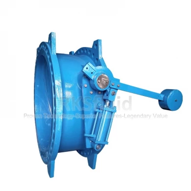 RKSfluid flange connection tilting butterfly check valve DN1200 with counter weight