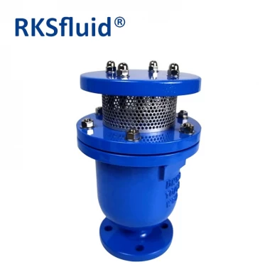 RKSfluid high quality PN10 PN16 DN150 air vent valve ductile iron flanged air release valve price list