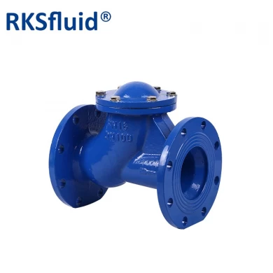 RKSfluid high quality ductile iron threaded and flanged ball check valve PN10 PN16 for water