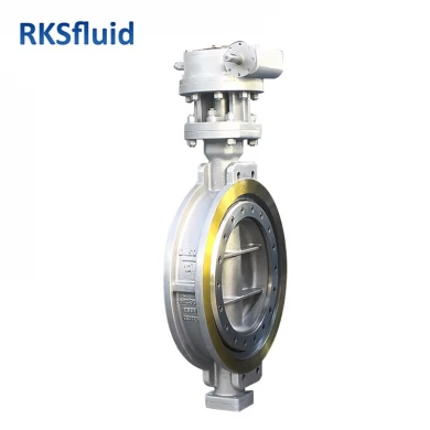 RKSfluidメーカー産業用バルブAPI 609 DN500 PN10 CF8炭素鋼ウェーハ/ラグタイプトリプルエキセントリックバタフライバルブ価格