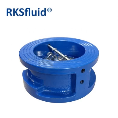 RKSfluid Wasserventil EPDM NBR Sitzen duktile Eisen Wafer Dual -Plate -Prüfventile DN200 PN16 ANSI