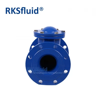 RKSfluid water valve ductile iron flange type ball check valve DN100 PN10 PN16 flange ends non return valve