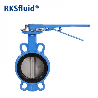 RKSfluid 웜 기어 핸드 바 버터 플라이 밸브 4 인치 버터 플라이 밸브 웨이퍼 유형 버터 플라이 밸브 제조 업체 가격