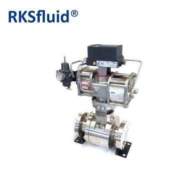 SS316 high pressure high temperature metal seal air operated float ball valve