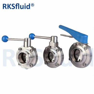 Sanitary Stainless Steel 304 316L Butterfly Valve with Trigger Handle
