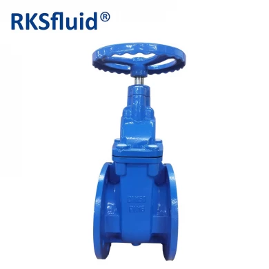 Water treatment gate valve supplier BS5163 PN16 GGG50 ductile iron non rising stem metal seated flange gate valve 150mm