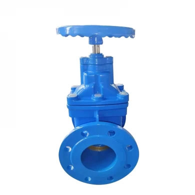 Water treatment gate valve supplier BS5163 PN16 GGG50 ductile iron non rising stem metal seated flange gate valve 150mm