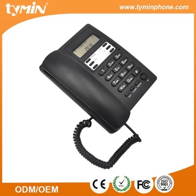 Aliexpress 2019 El teléfono de negocios con cable con identificación de llamadas básica más vendido y con fábrica de impresión de logotipos gratis (TM-PA135)