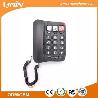 Aliexpress High Quality 3 Groups One-Touch Memory Big Button Telephone Caller Display for Best Home Use Gift (TM-PA026)
