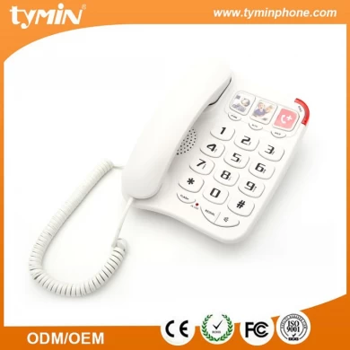 Aliexpress High Quality 3 Groups One-Touch Memory Big Button Telephone Caller Display for Best Home Use Gift (TM-PA026)