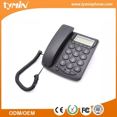 Basic wall mountable land line big button telephone with call id display (TM-PA036)