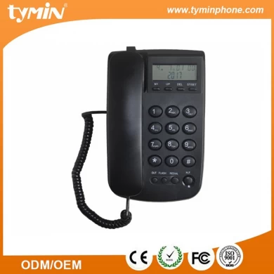 Настольный стационарный телефон Alibaba с новейшим идентификатором абонента для настольного стационарного телефона для рынка Европы с услугами OEM / ODM (TM-PA103B)