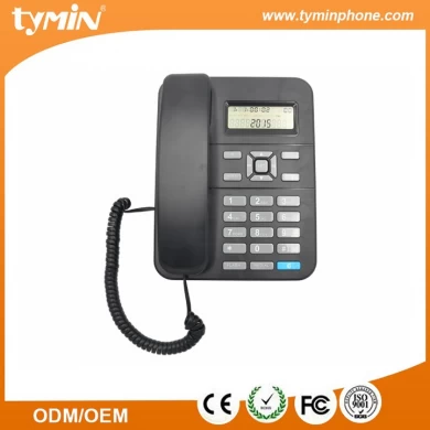 Teléfono fijo con cable con función de identificación del que llama de la venta caliente de Aliexpress para la oficina y el fabricante del uso en el hogar (TM-PA105)