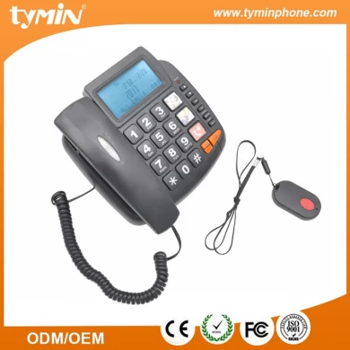 China Teléfono de emergencia SOS de botón grande de alta calidad con función de identificación de llamadas y altavoz amplificado para personas mayores y niños