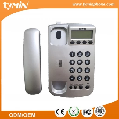 Teléfono fijo de diseño moderno con identificador de llamadas para el mercado europeo con servicios OEM / ODM (TM-PA103C)