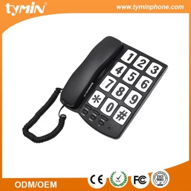 좋은 디자인 보청기 호환 기능 Office 및 가정용 (TM-PA037)에 대 한 큰 키 버튼 고정 전화 기능