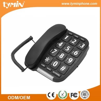 Teléfono de altavoz de botón grande de venta caliente de Amazon con función P / T conmutable y música en espera (TM-PA014)