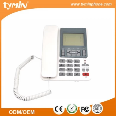 Vente en gros téléphone super LCD couleur FSK / DTMF blanc pour la maison (TM-PA079)