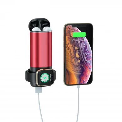 Slim Magnetic Wireless Power Bank für Apple Watch und AirPods Kopfhörer mit wiederaufladbarem Ladegerät für USB-Ladegerät (MH-P31)