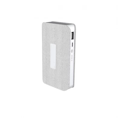 Banque de puissance sans fil de haut-parleur Bluetooth en tissu personnalisable avec sortie de chargement USB et haut-parleur Bluetooth intégré pour utilisation en extérieur (MH-P55)
