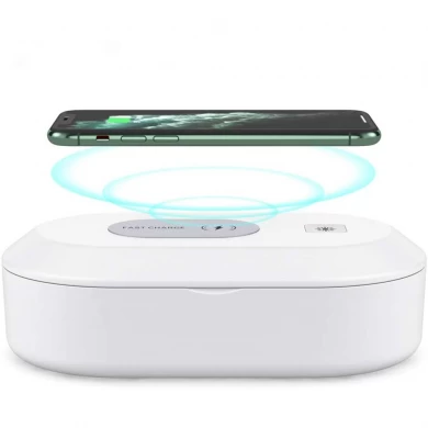 Multi-Function Fast Wireless Charger Mobile Phone Sanitizer UV and Portable UVC Lamp Ozone Aromatherapy Disinfector Box For iPhone Watch (MH-D71)