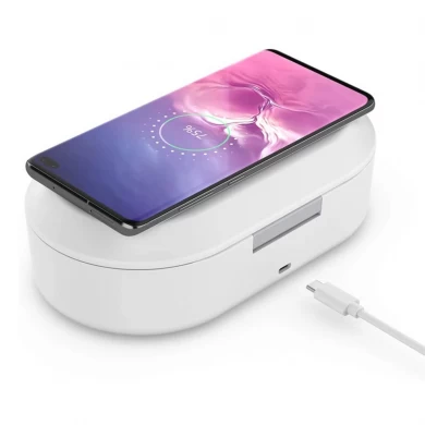 Multi-Function Fast Wireless Charger Mobile Phone Sanitizer UV and Portable UVC Lamp Ozone Aromatherapy Disinfector Box For iPhone Watch (MH-D71)