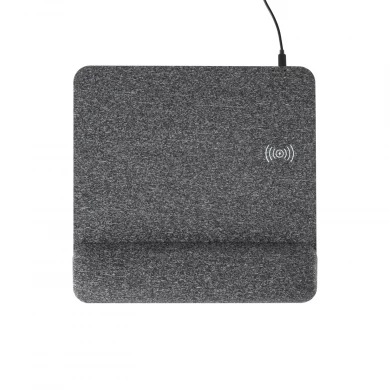 Musthong新设计的快速无线充电鼠标垫，带腕托支持记忆泡沫和防滑底座，适用于笔记本电脑办公室家用（MH-D86）