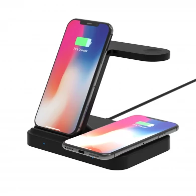Private Mould 3 in 1 Fast Wireless Charging Stand for iPhone 11 Pro/XS Max and AirPods Pro/2 and iWatch Series 5/4/3/2/1 and Galaxy Watch and Galaxy Buds (MH-Q475B)
