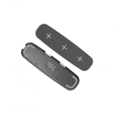Qi Triple Wireless Charger Pad para todos los teléfonos móviles habilitados para Qi con dos puertos de carga USB para cargar cinco dispositivos simultáneamente (MH-Q100)
