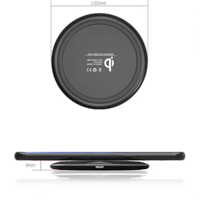 Shenzhen New Arrival Fast Wireless Charger Pad for iPhone X/8/8Plus and Samsung Galaxy S9/S9 Plus and All Qi-Enabled Smartphones (MH-D9)