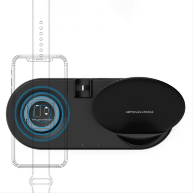 Updated 5 in 1 fast wireless charger support for iPhone 11 Pro Max / XR and Airpods and Apple Watch with additional USB port for iPad charging and Apple product family (MH-Q470)