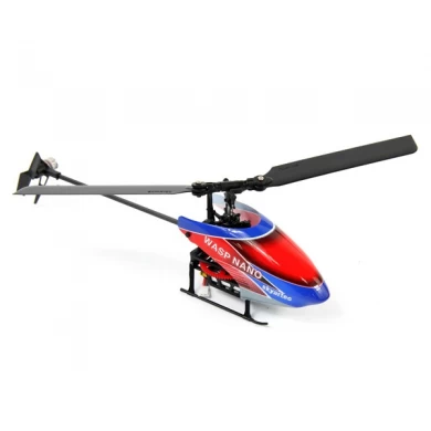 2.4G WASP100 Brushless NANO CPX Flybarless RTF 3 Axis Gyro Helicóptero 6CH REH0903-1