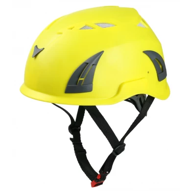 ABS rock climbing rescue safety helmet with headlamp clips