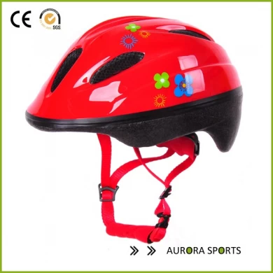 AU-C02カスタム子供サイクルヘルメット自転車ヘルメット中国ヘルメットサプライヤーを描く美しい柄の子供たち