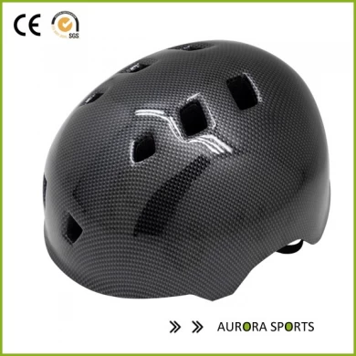 AU-K001デザイナー炭素繊維スケートボードヘルメット、中国のヘルメットSuppiler