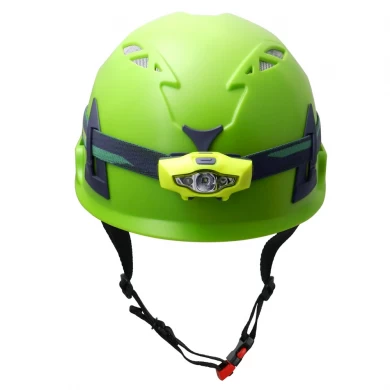 Customized ABS Shell CE Proved Engineering AU-M02 PPE Safety Helmet With Lantern with CE approved