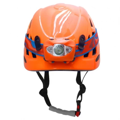 Customized ABS Shell CE Proved Engineering PPE Safety Helmet With Lantern