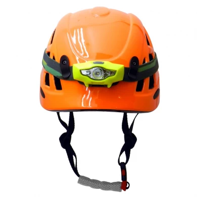 Customized ABS Shell CE Proved Engineering AU-M02 PPE Safety Helmet With Lantern with CE approved