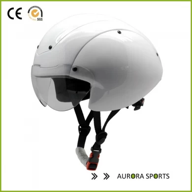 Casco de la bici del EPS TT con las gafas, casco de la bicicleta del ensayo del tiempo de la cola corta, casco de ciclismo de la pista del TT Aero