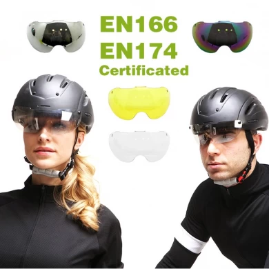 EN166とファッションデザイン、ヘルメットをスケートにEN174認定ゴーグル