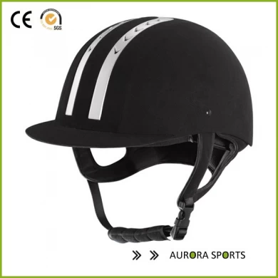 Montar a caballo del casco ecuestre sombrero de seguridad Negro Velvet aire de los respiraderos bordados AU-H01