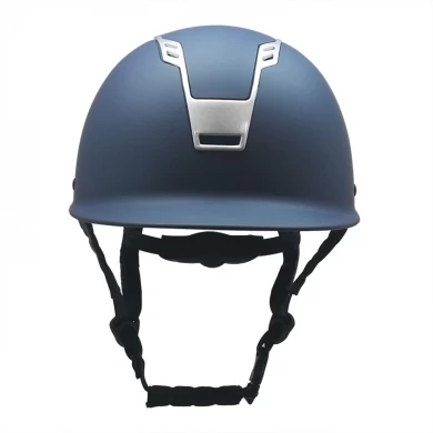 Navy blue dressage horseback riding helmet with shimmer