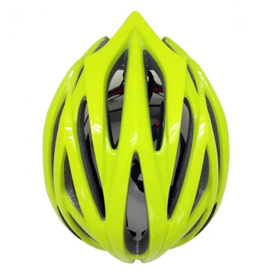 El nuevo verde fluorescente profesional modifica el casco que completa un ciclo, casco más fresco de la equitación de la bici del adulto